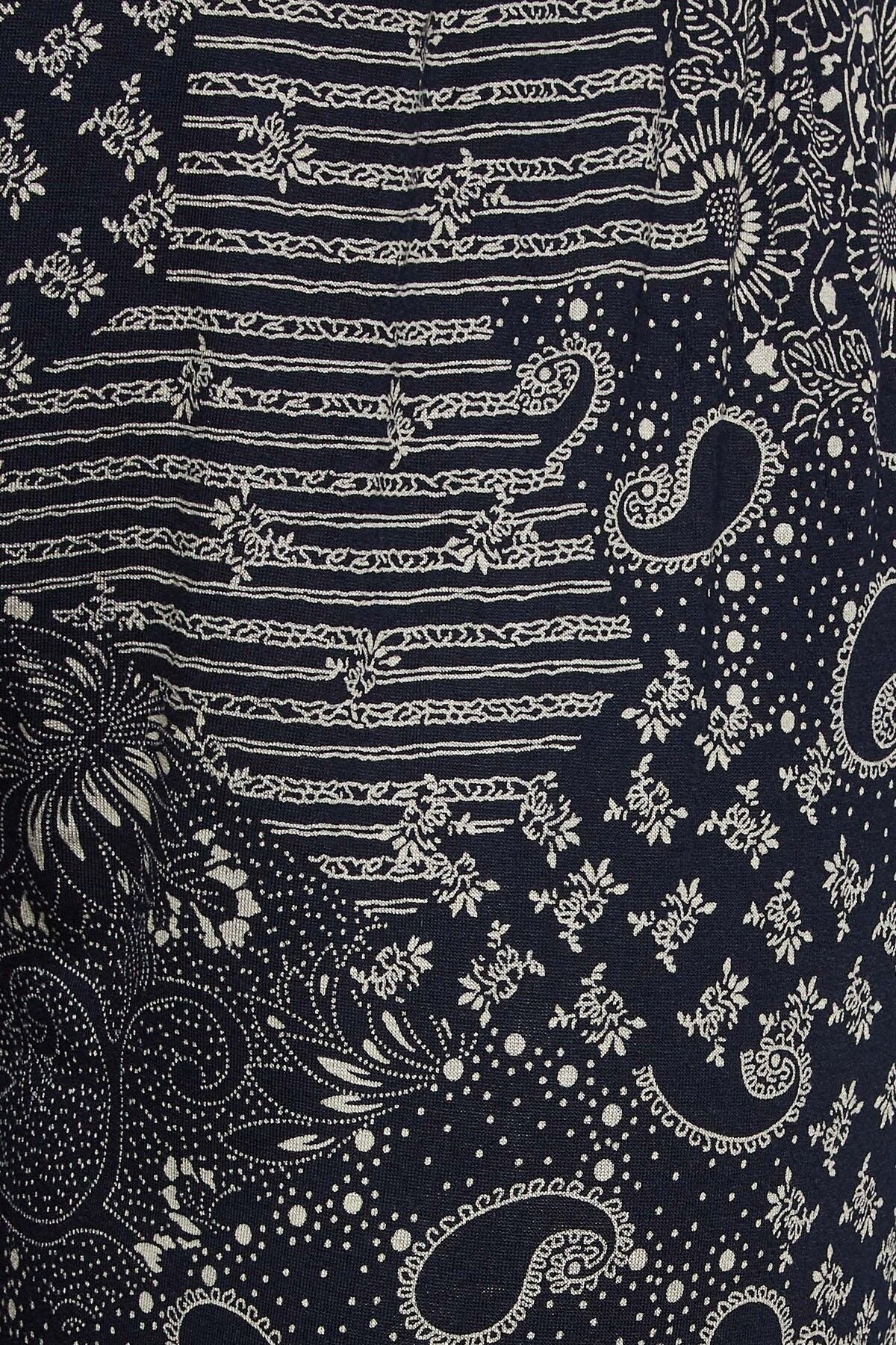 Büyük Beden Dar Paça Desenli Cepli Havuç Kesim Pantolon 302494