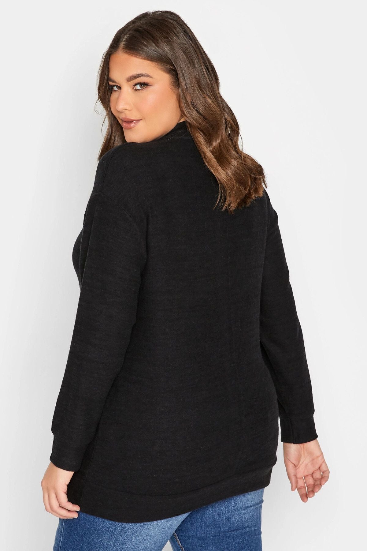 Büyük Beden Yazılı Payet Detaylı Yuvarlak Yaka Triko Kazak 301779