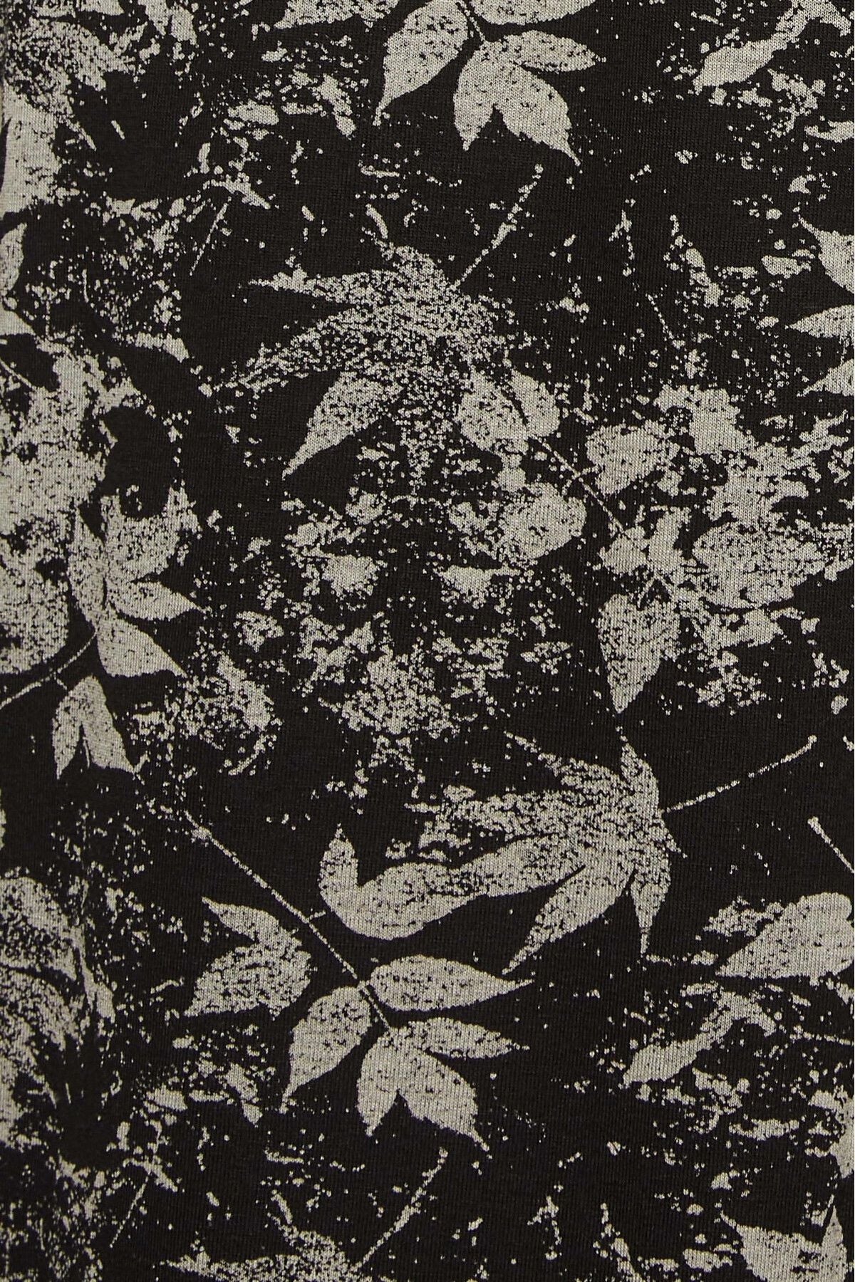 Büyük Beden Desenli Bol Kesim Cepli Likralı Kapri Pantolon 302422