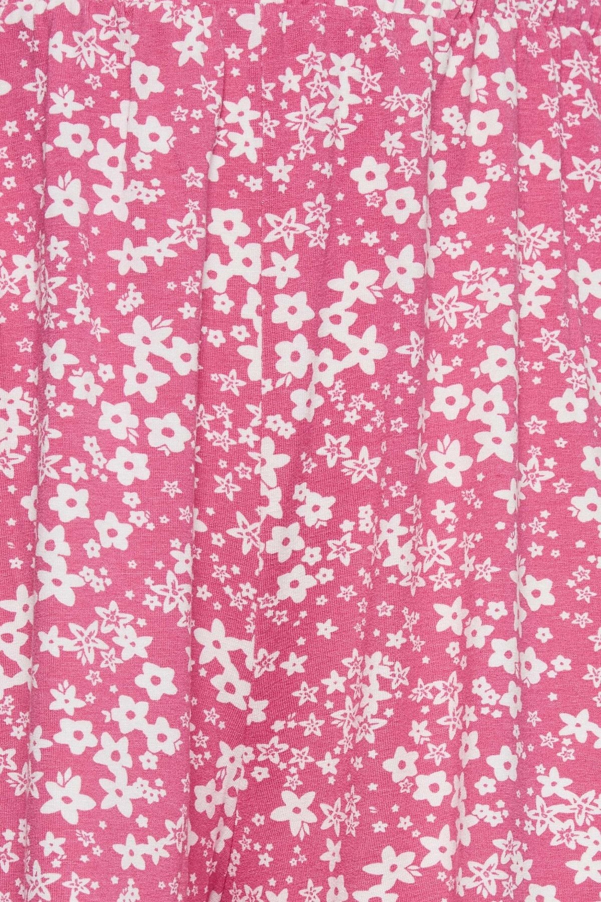 Büyük Beden Beli Lastikli Desenli Bol Kesim Likralı Şort 144847