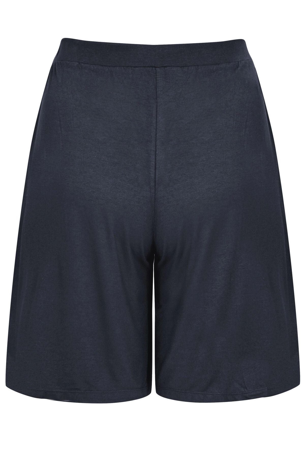 Büyük Beden Bol Kesim Cepli Beli Lastikli Kısa Şort 144216