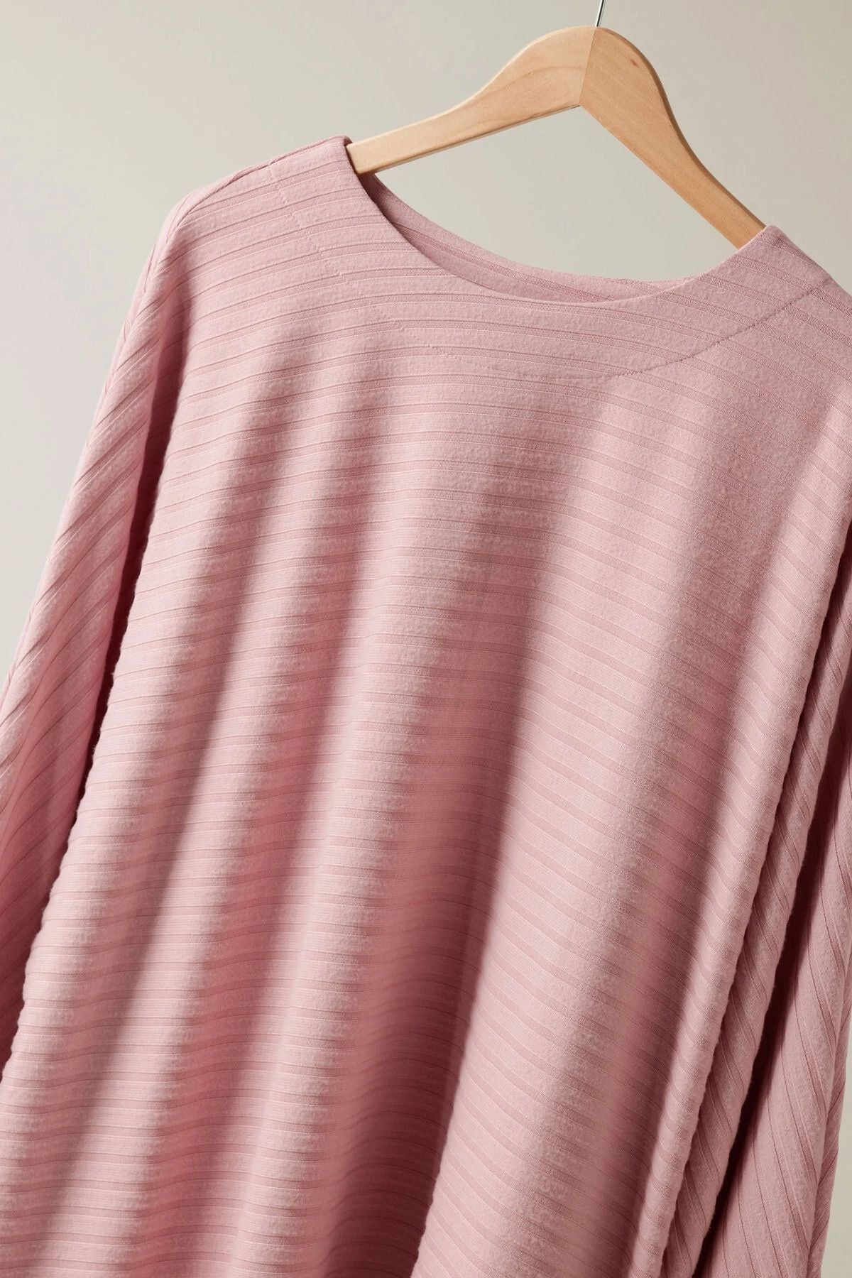 Büyük Beden Bisiklet Yaka Uzun Kollu Bluz 615589