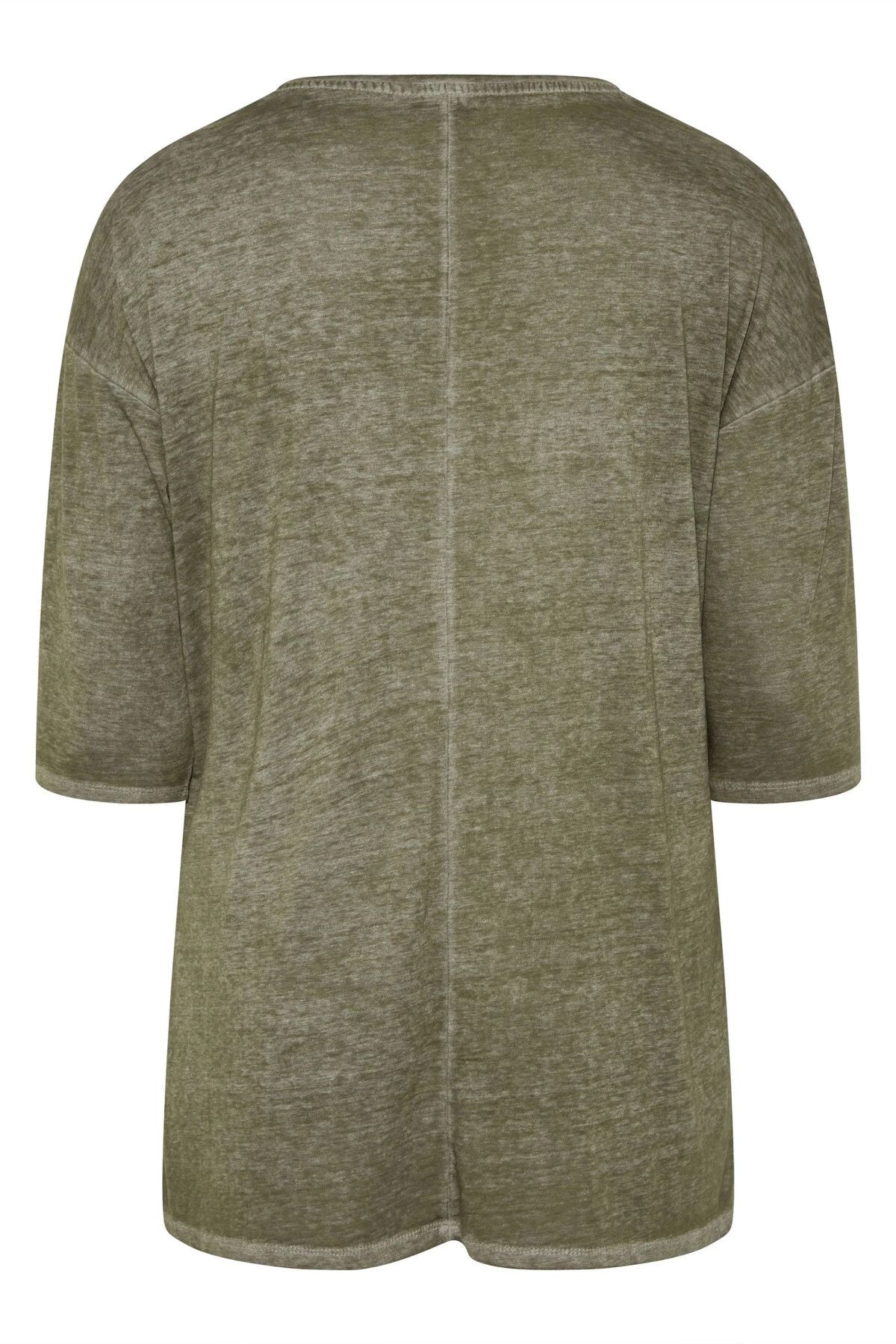 Büyük Beden Yarım Kollu Bisiklet Yaka Taş İşlemeli T-Shirt 173260