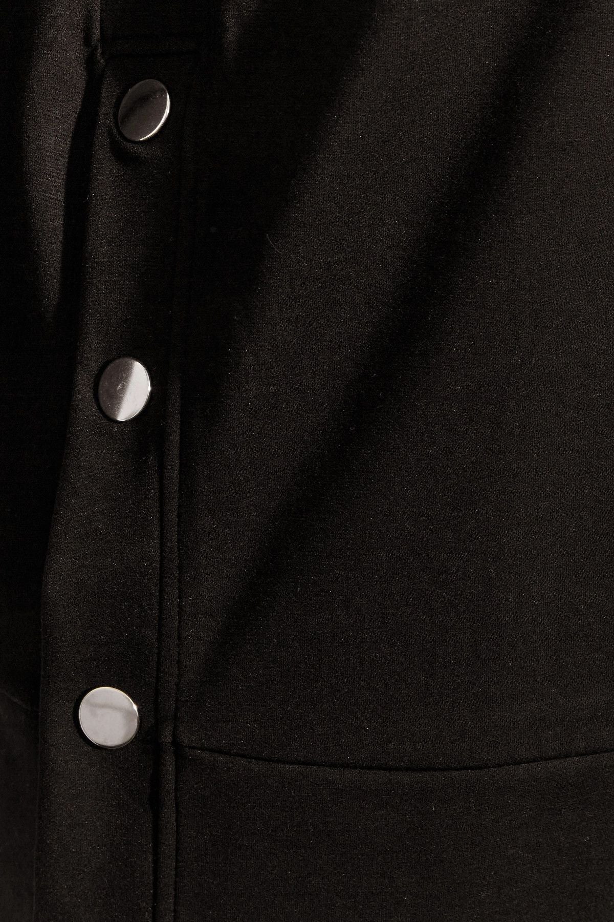 Büyük Beden Bisiklet Yaka Yanları Çıt Çıt Detaylı Sweatshirt 301173