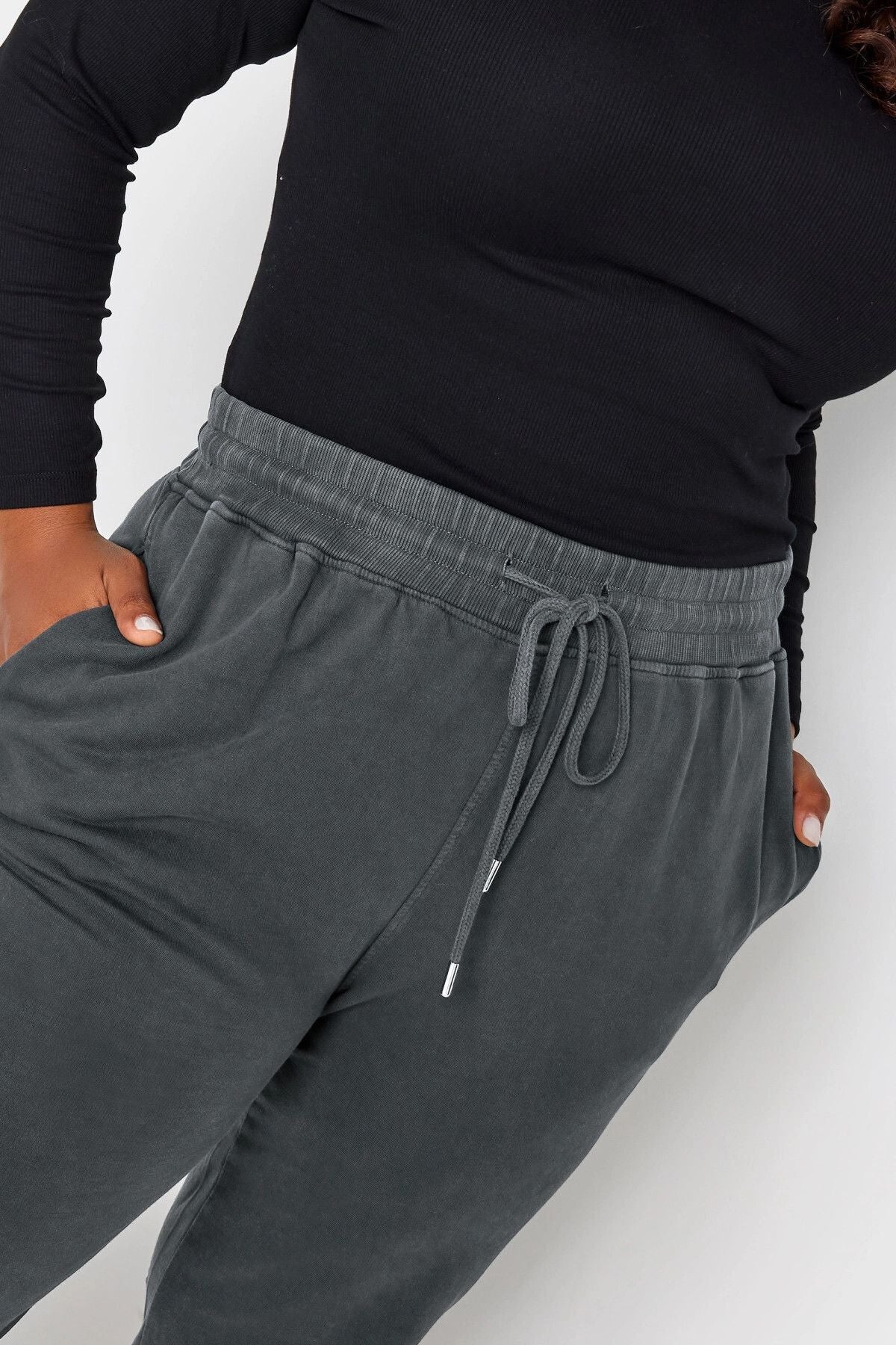 Büyük Beden Beli ve Paçası Lastikli Cepli Kargo Jogger Pantolon 302589