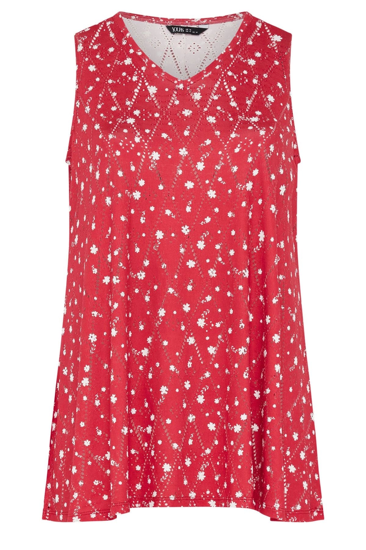 Büyük Beden V Yaka Dantel Detaylı Astarsız Sıfır Kollu Bluz 303247