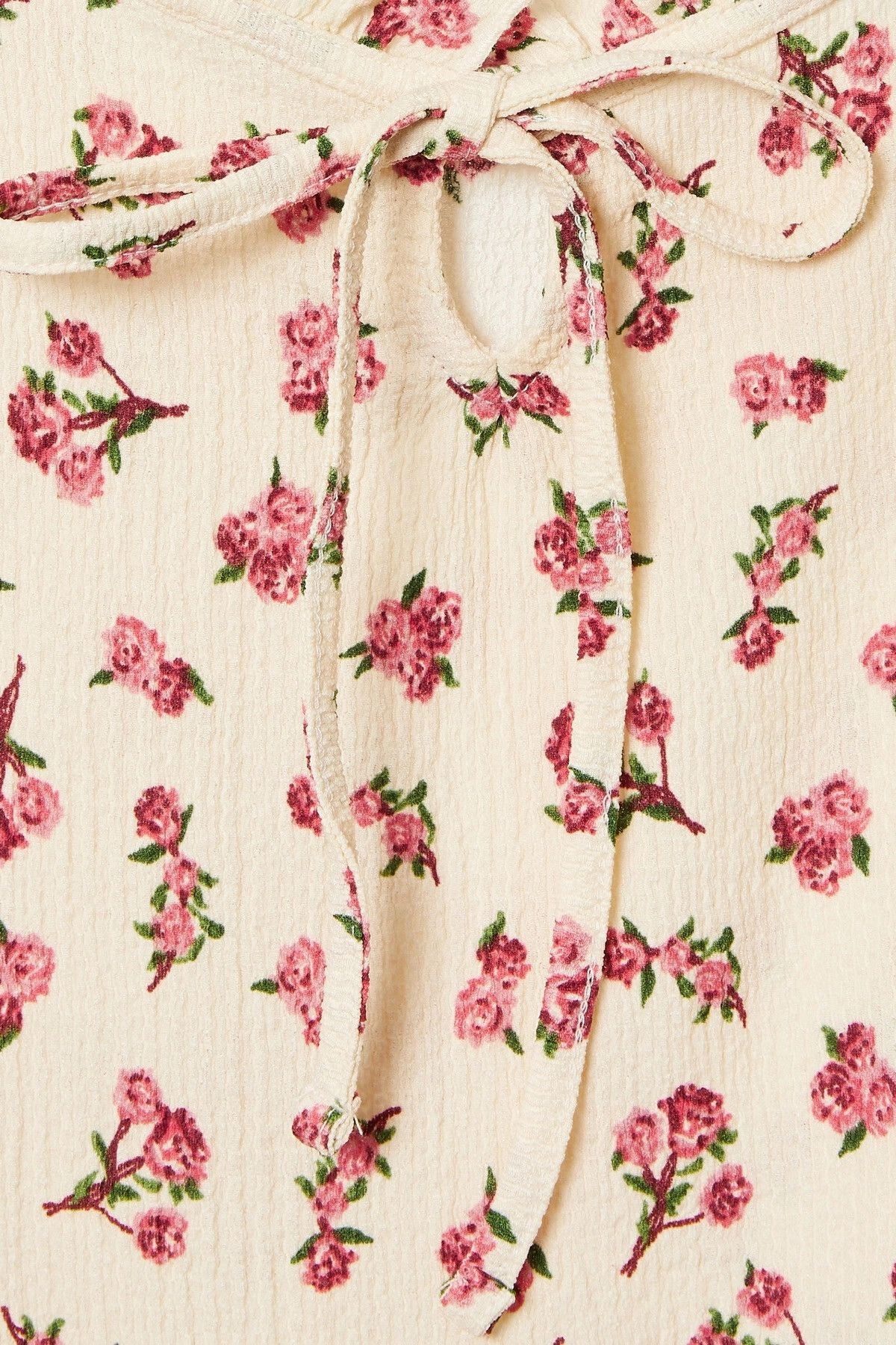 Büyük Beden Çiçek Desenli Bürümcük Kumaş Kare Yaka Kolsuz Bluz 322688