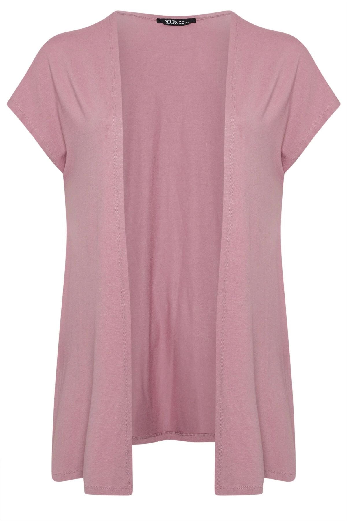 Büyük Beden Kısa Kollu Önü Kapamasız İnce Hırka 322645