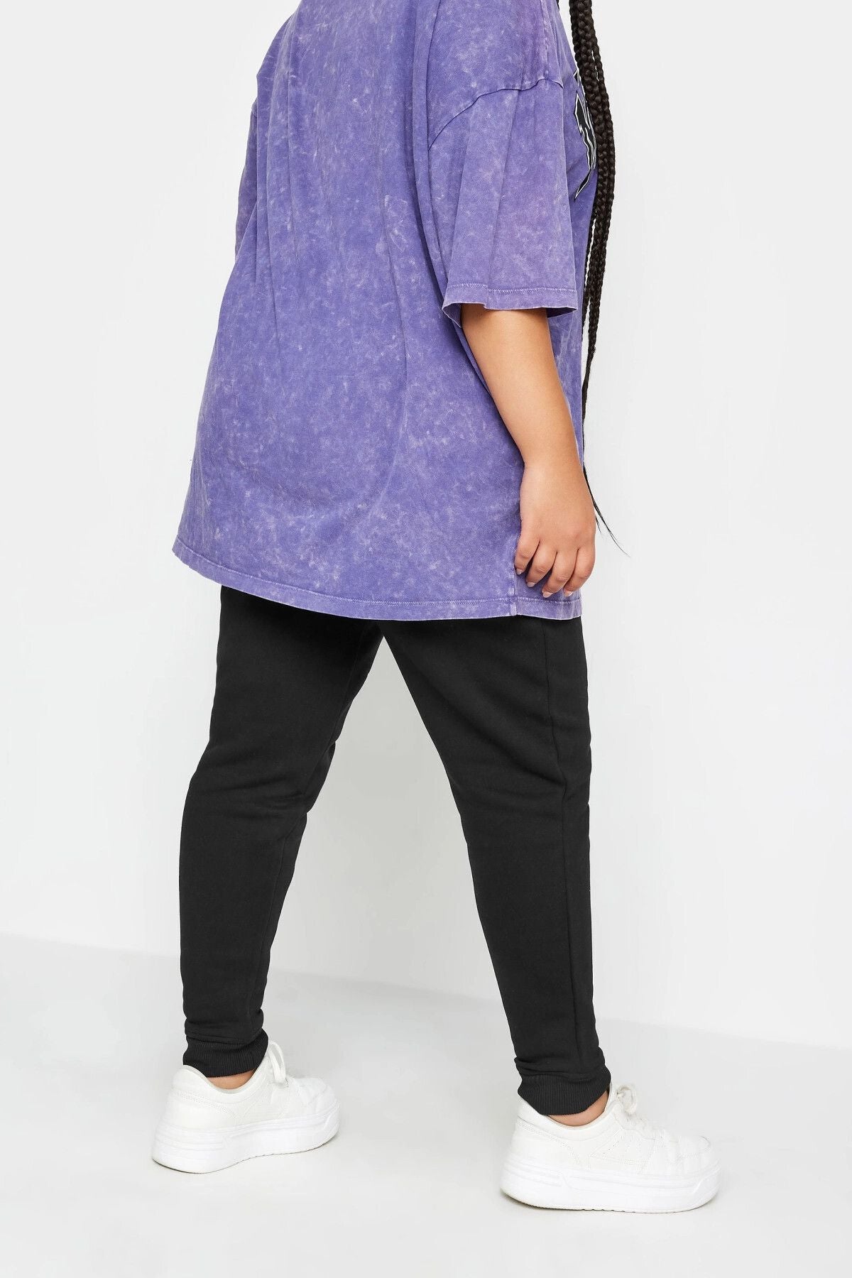 Büyük Beden Beli Ve Paçası Lastikli Dar Paça Jogger Eşofman Altı 302754