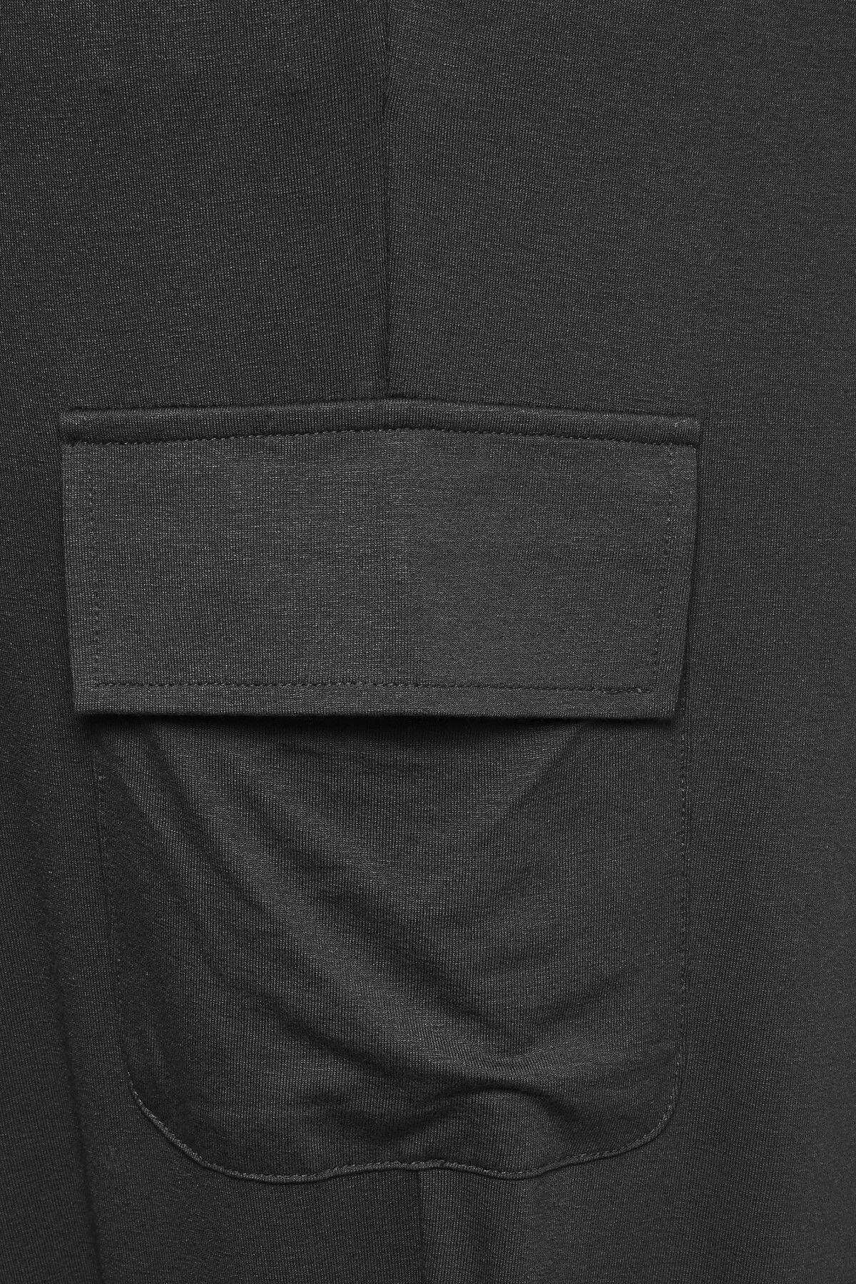 Büyük Beden Paçası Lastikli Cepli Likralı Esnek Kumaş Kargo Pantolon 143449