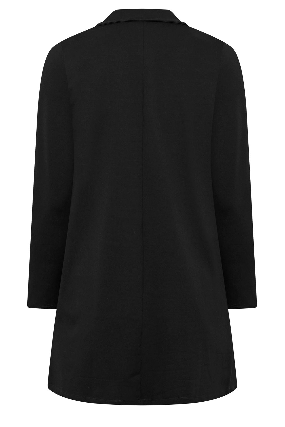 Büyük Beden Cepli Uzun Kollu Düğmesiz İnce Blazer Ceket 301320