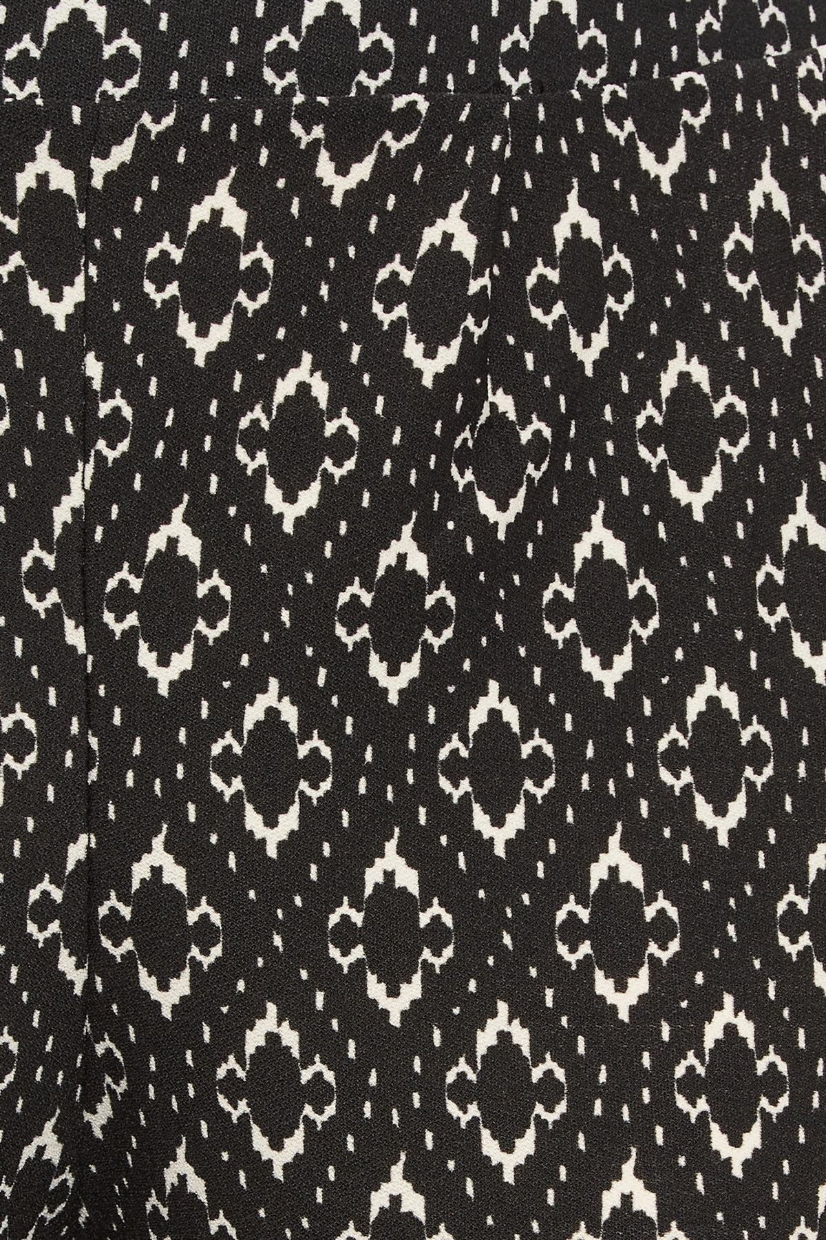 Büyük Beden Dar Paça Desenli Cepli Havuç Kesim Likralı Pantolon 302560