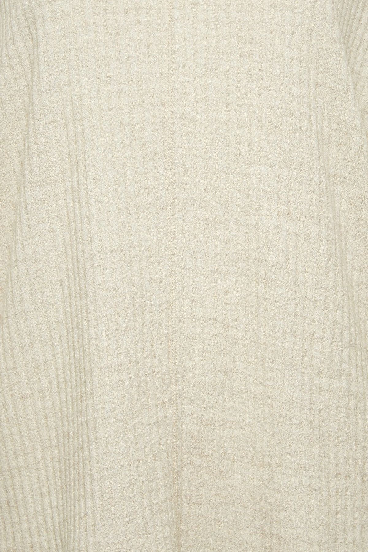 Büyük Beden Bisiklet Yaka Uzun Yarasa Kol İnce Bluz 301723