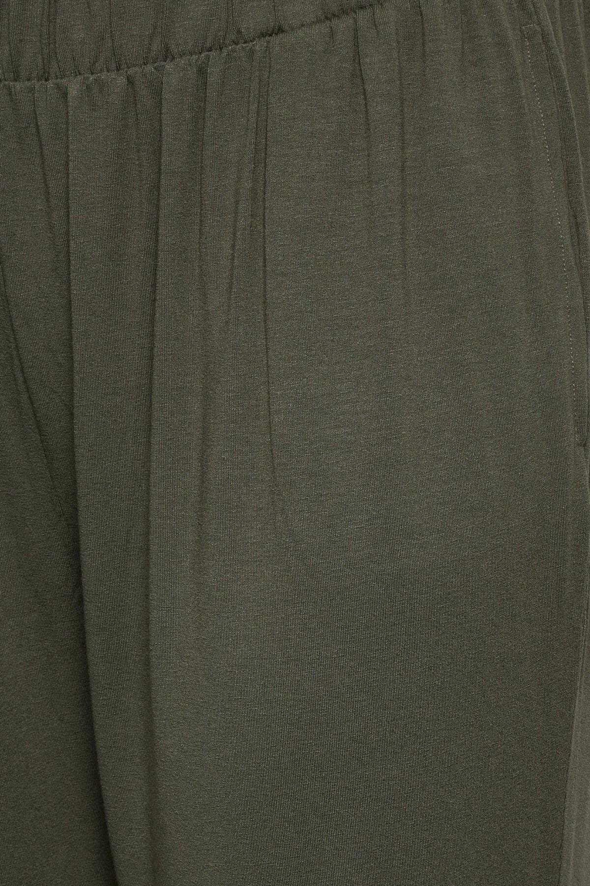 Büyük Beden Paçası ve Beli Lastik Detaylı Cepli Jogger Pantolon 144781