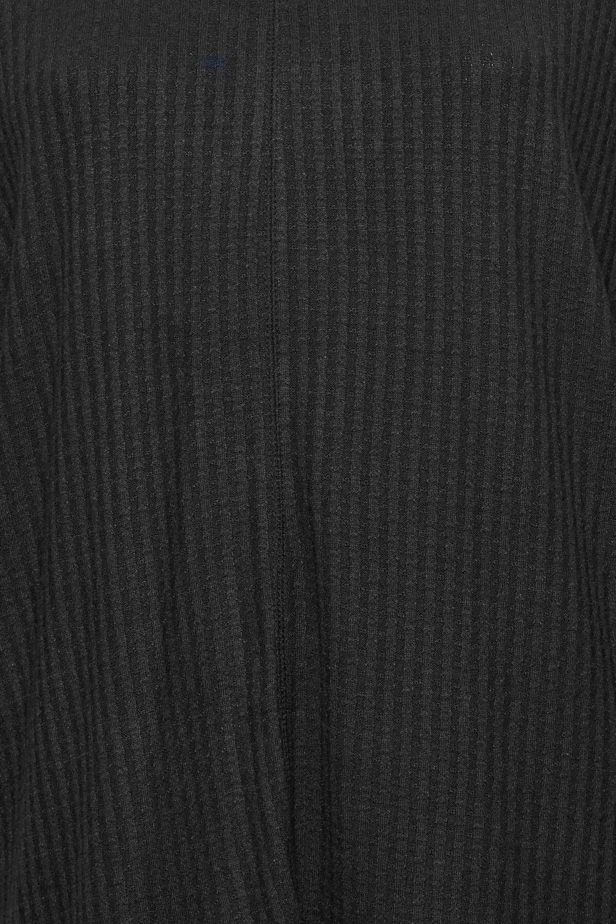 Büyük Beden Bisiklet Yaka Uzun Yarasa Kol İnce Bluz 301724