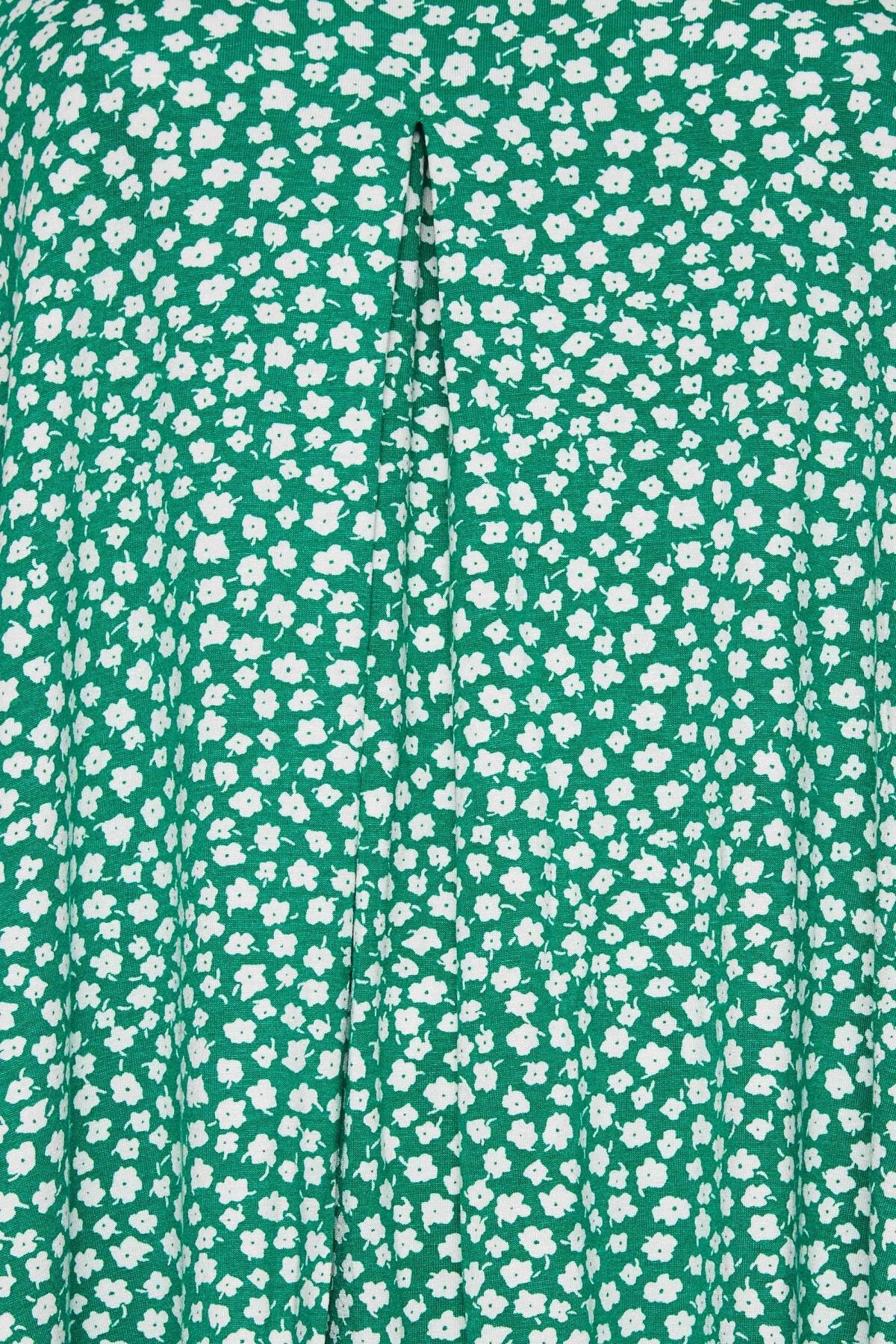 Büyük Beden V Yaka Desensiz Asimetrik Kesim Likralı Bluz 302236