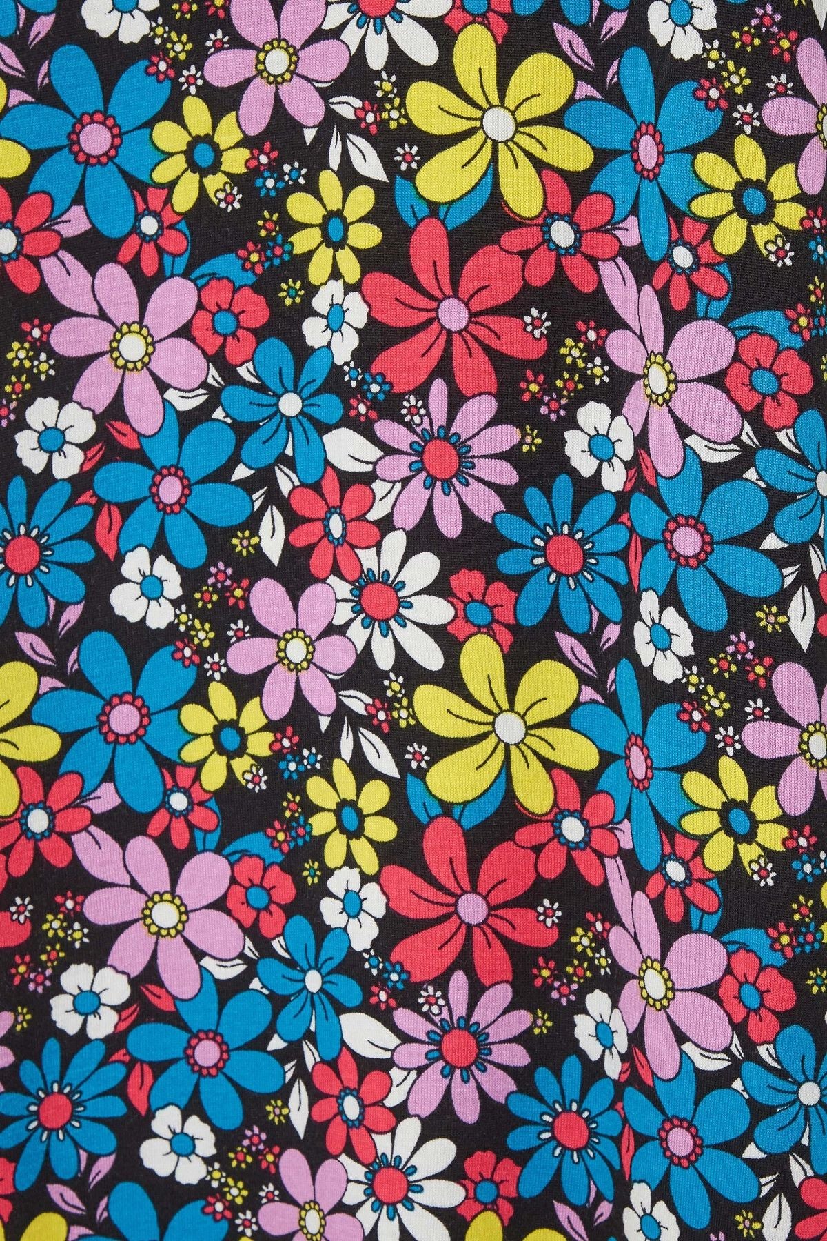 Büyük Beden Yanları Yırtmaç Detaylı İnce Askılı Kısa Boy Elbise 302297