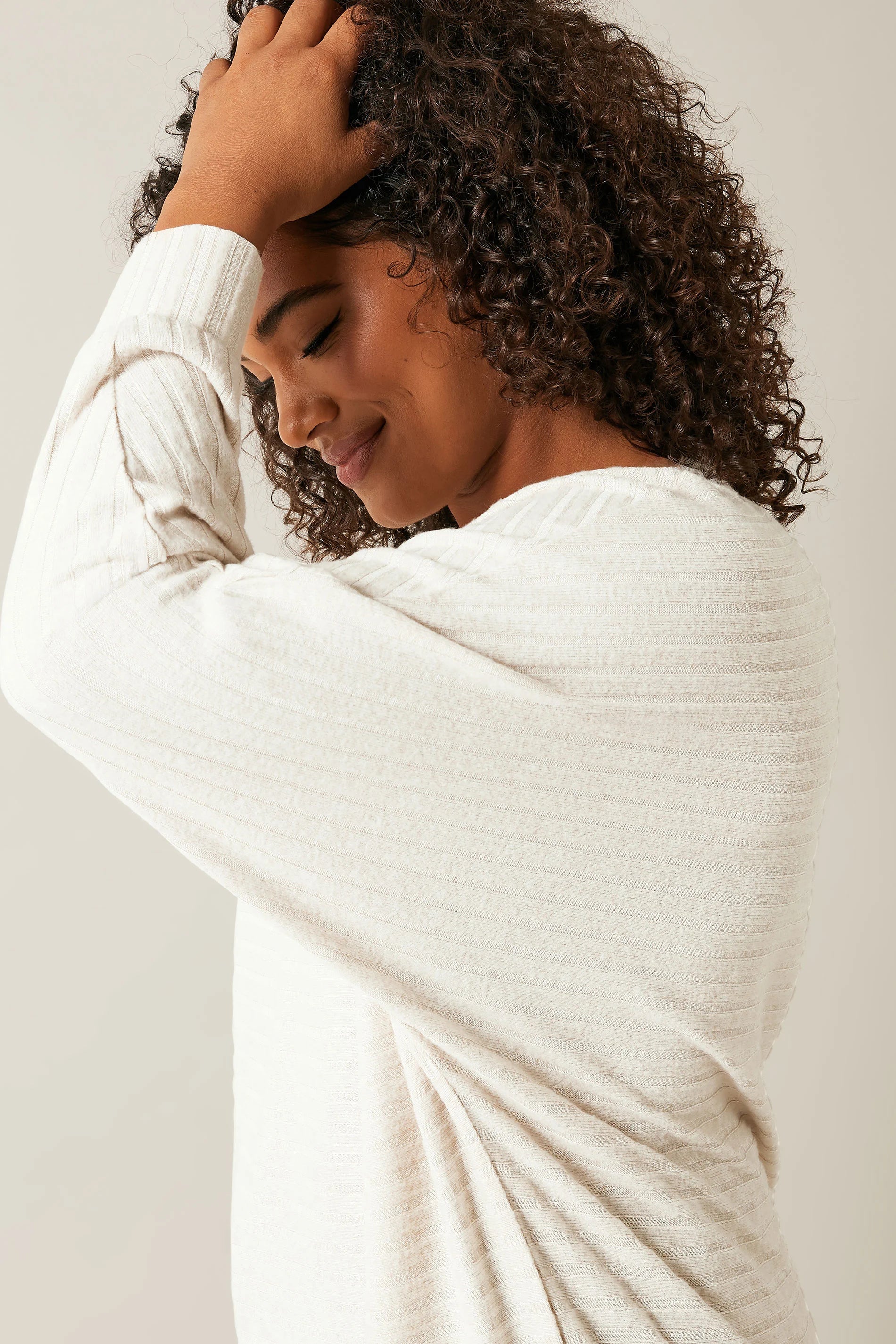 Büyük Beden Uzun Kollu Beli Lastikli Bisiklet Yaka Fitilli Kazak 615140