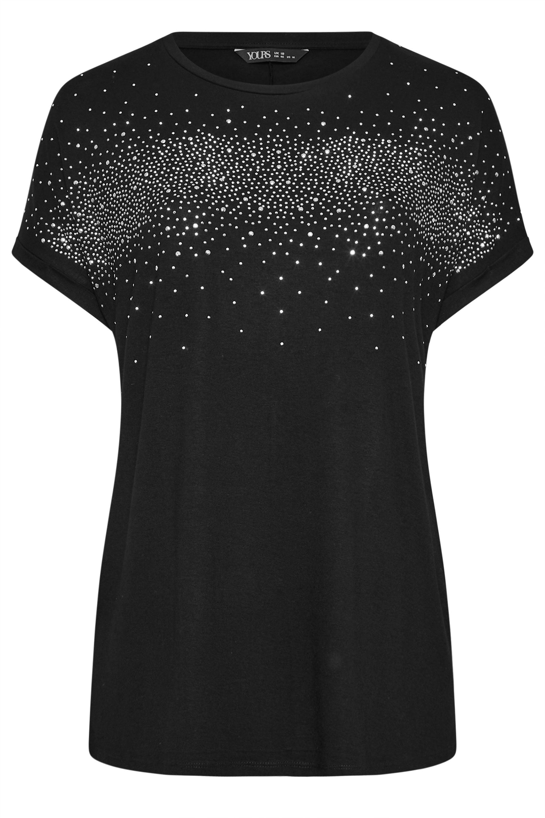 Büyük Beden Bisiklet Yaka İşlemeli Kısa Kollu Bluz 321289