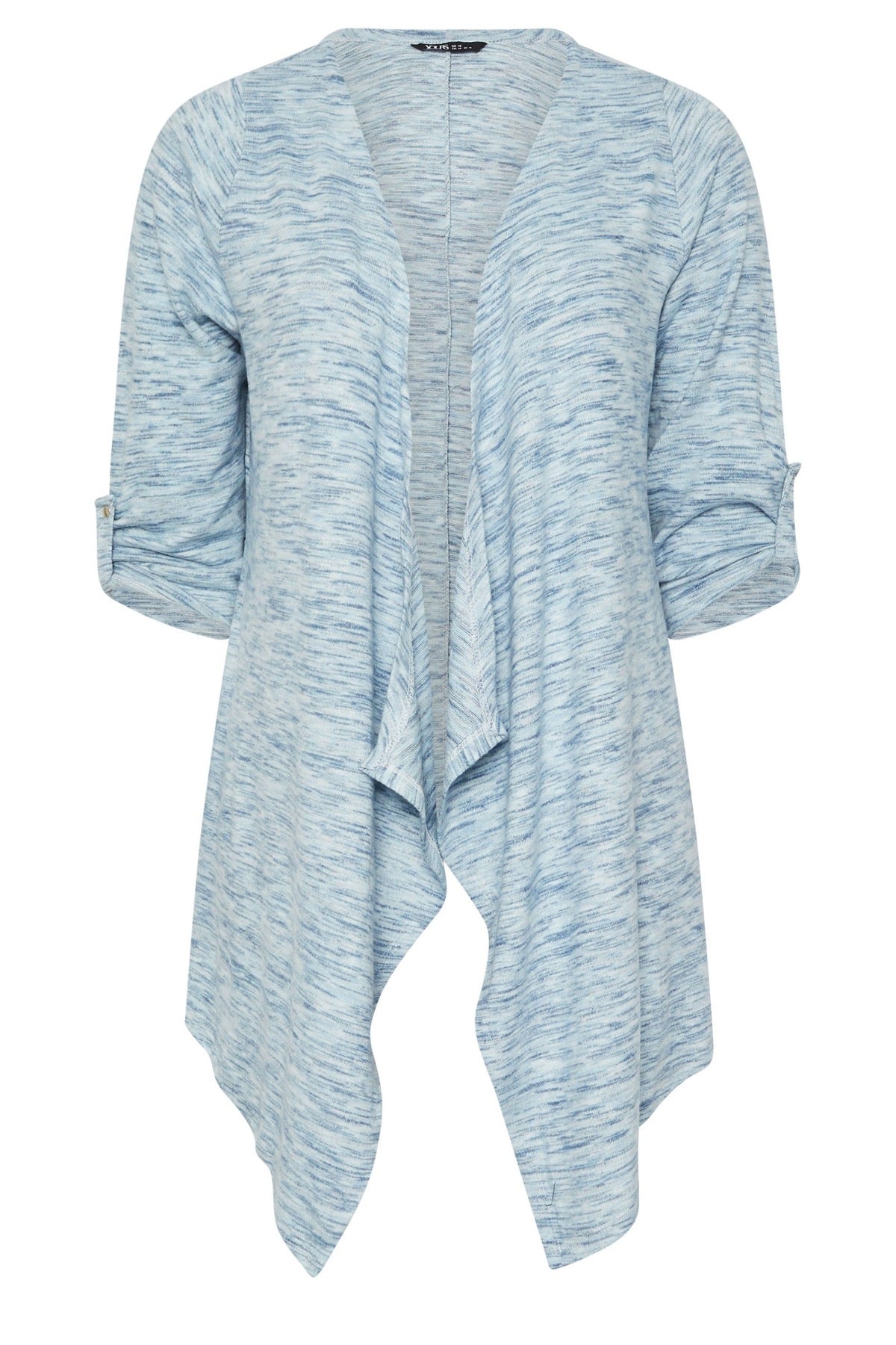 Büyük Beden Uzun Kollu Önü Kapamasız Asimetrik Kesim İnce Hırka 304057