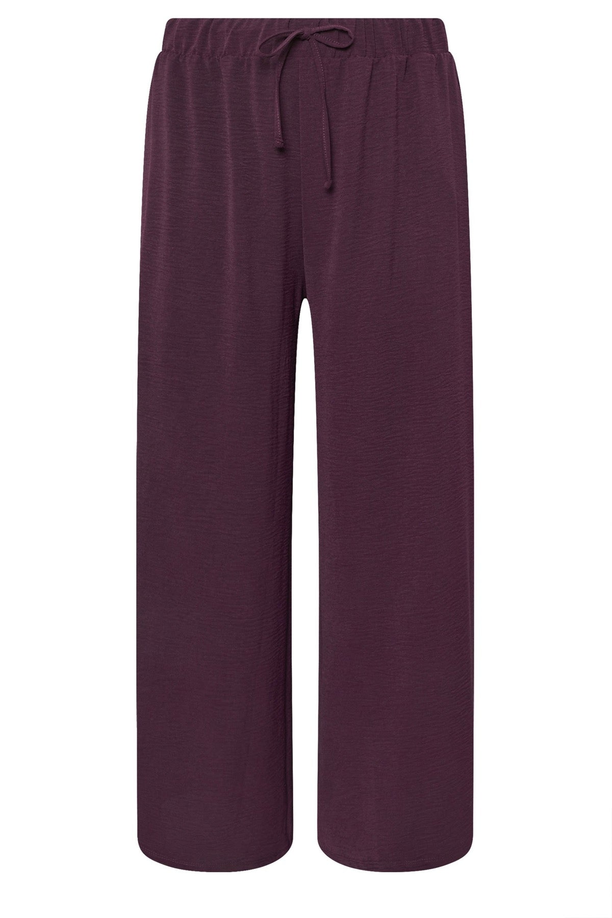 Büyük Beden Beli Lastikli Bol Paça Cepli Pantolon 303861