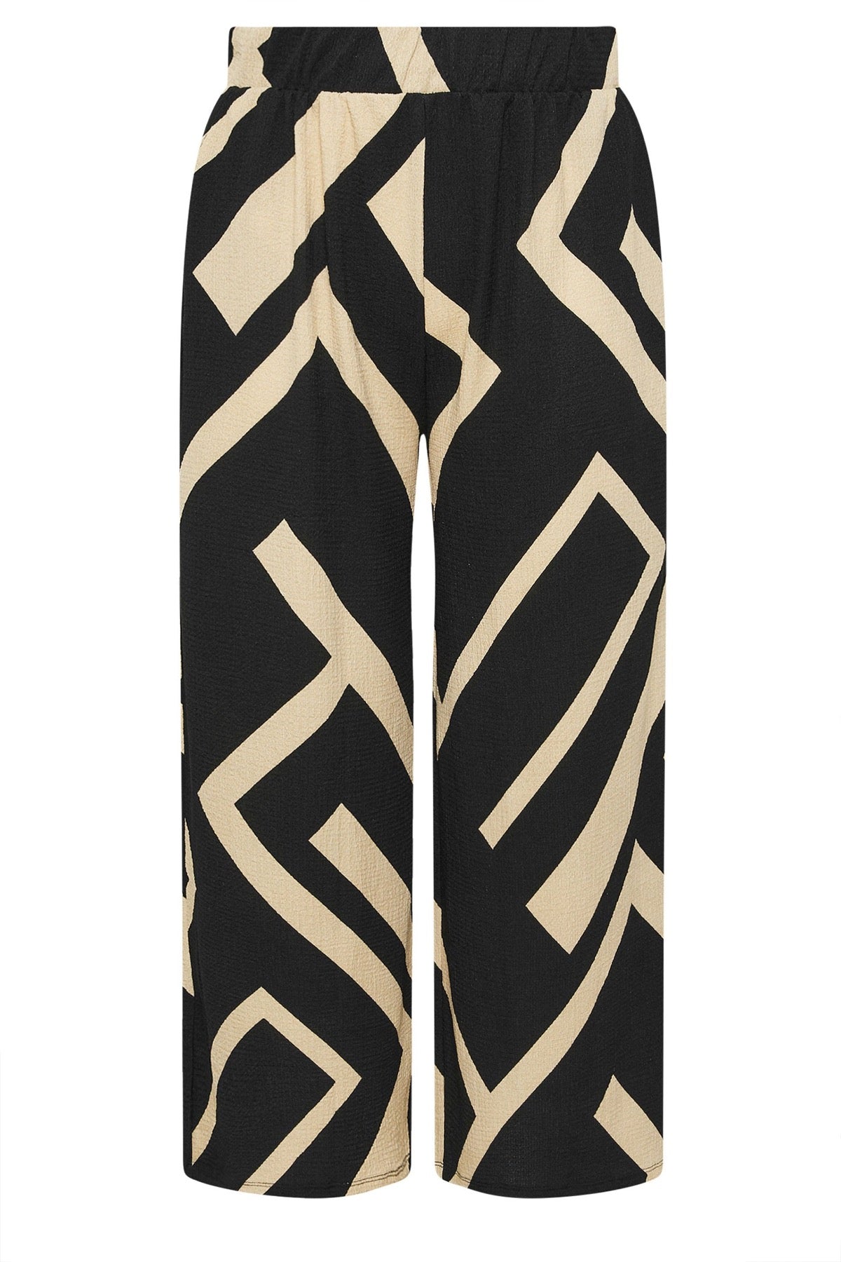 Büyük Beden Beli Lastikli Bol Paça Cepli Pantolon 310141