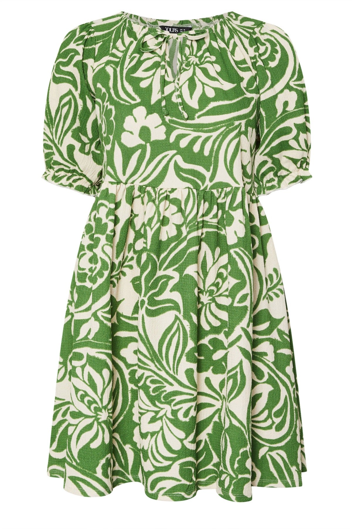 Büyük Beden Yakası Büzgülü Çiçek Desenli Mini Elbise 304112