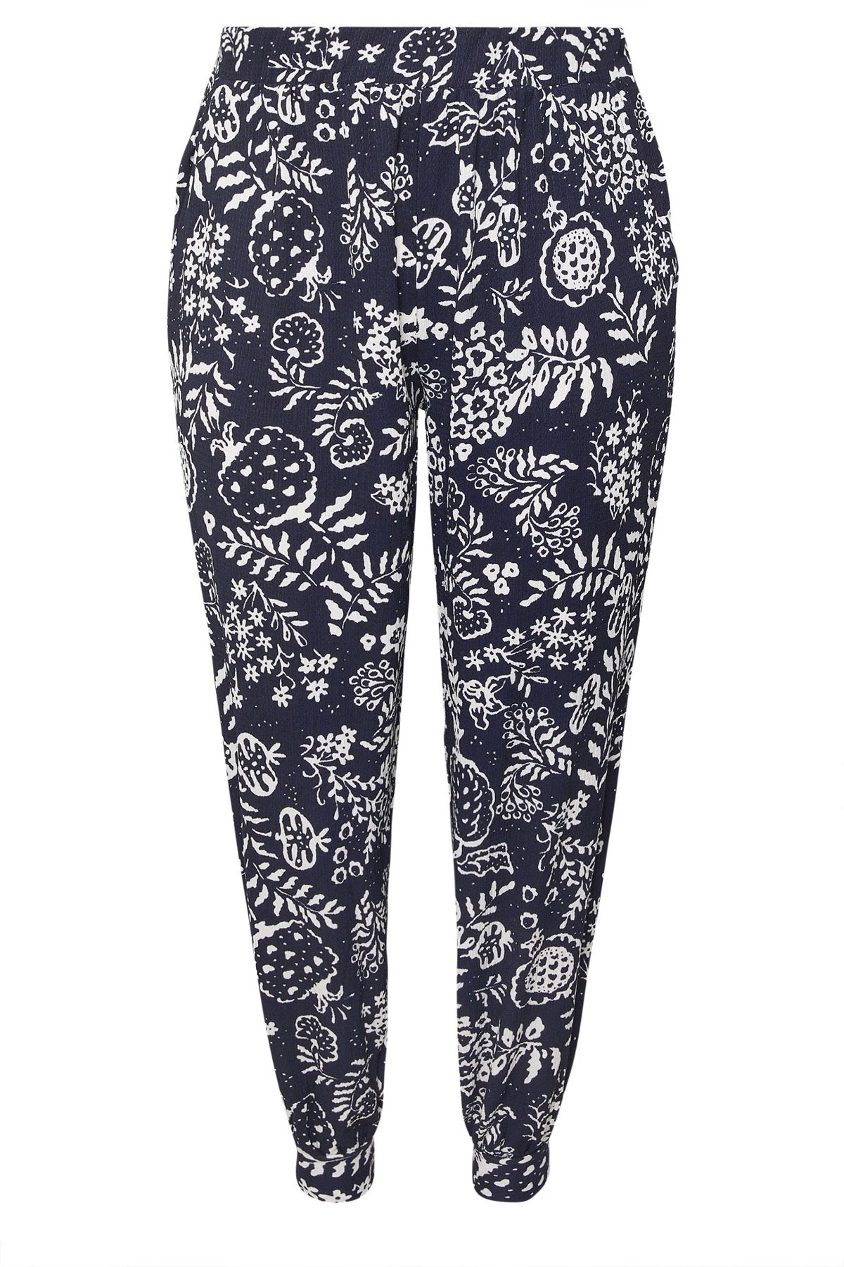 Büyük Beden Havuç Kesim Baskılı Cepli Pantolon 304259