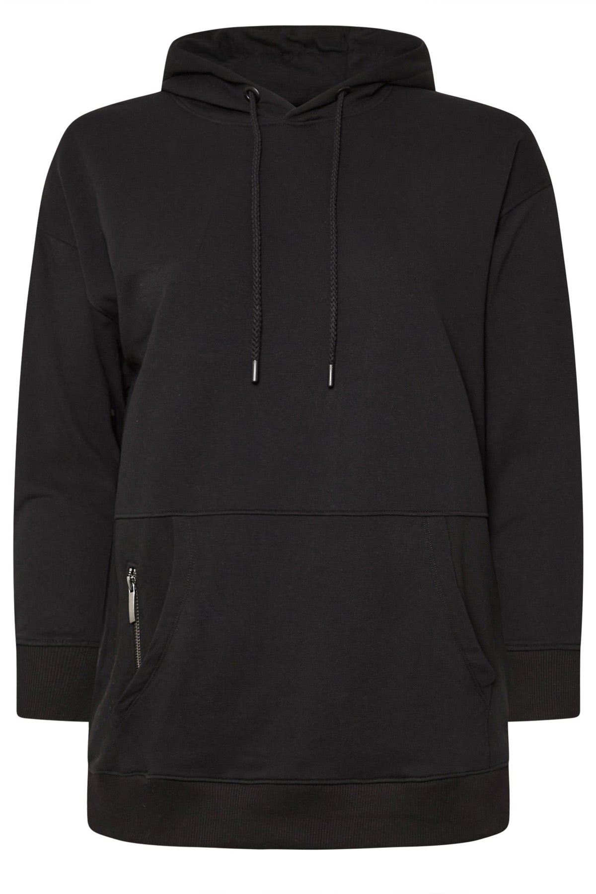 Büyük Beden Kapüşonlu Cepli Fermuar Detaylı Sweatshirt 303800