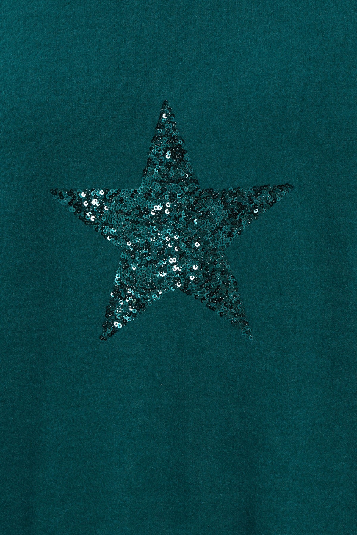 Büyük Beden Bisiklet Yaka Uzun Kollu Payetli Peluş Tunik 285061