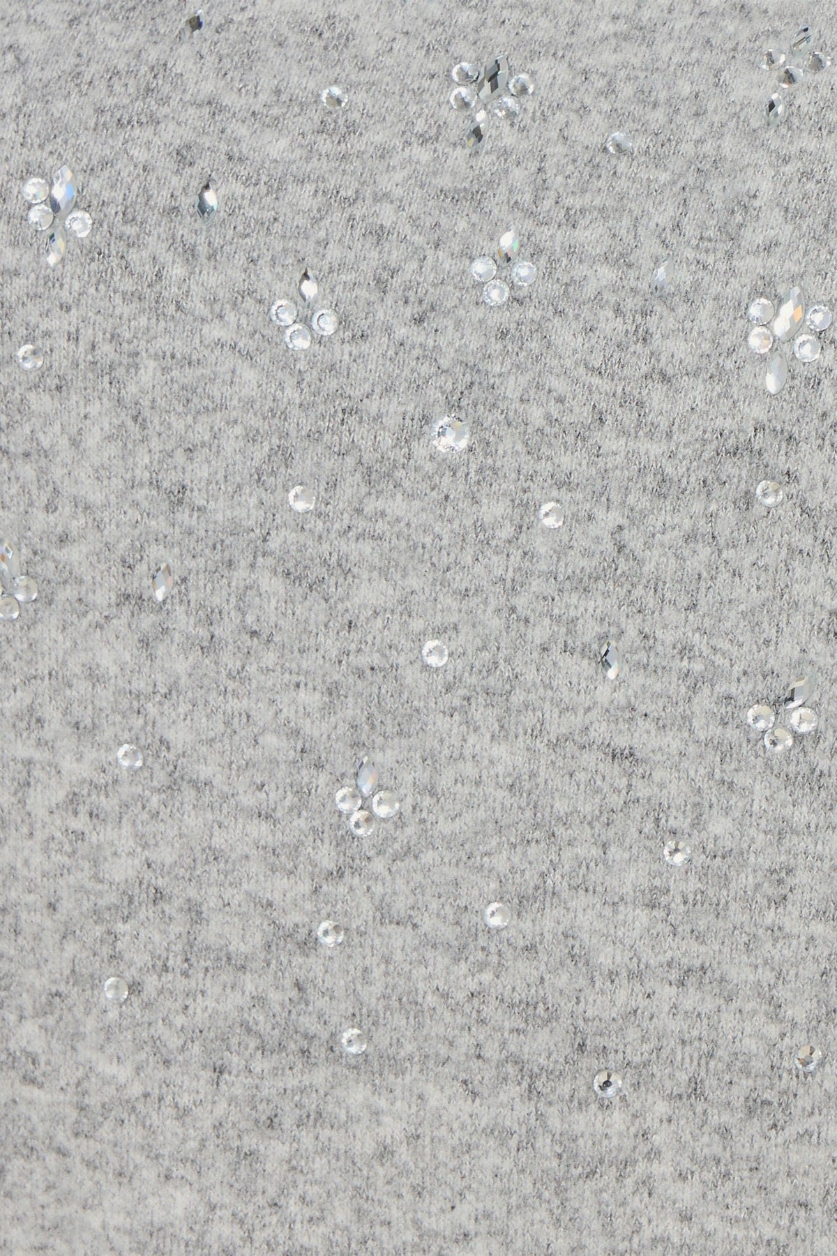 Büyük Beden Bisiklet Yaka Uzun Kollu Taş Detaylı Peluş Kazak 285065