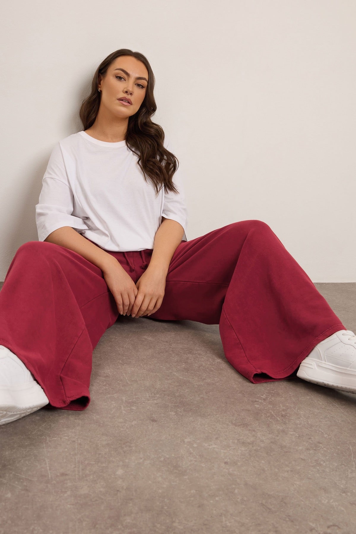 Büyük Beden Cepli Beli Lastikli İpli Geniş Paçalı Eşofman Altı 304052