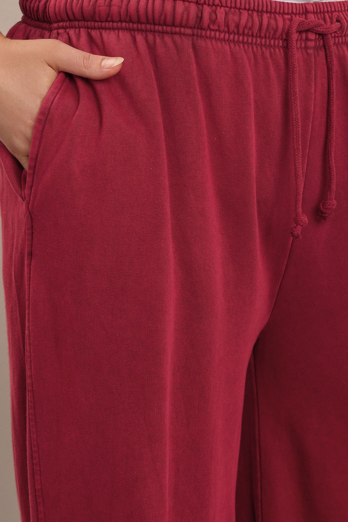 Büyük Beden Cepli Beli Lastikli İpli Geniş Paçalı Eşofman Altı 304052