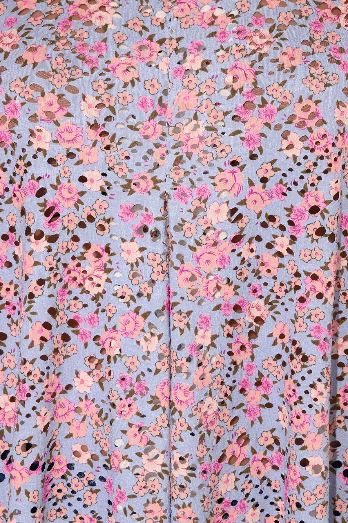 Büyük Beden V Yaka Sıfır Kol Çiçek Desenli Astarsız Dantel Bluz 304217