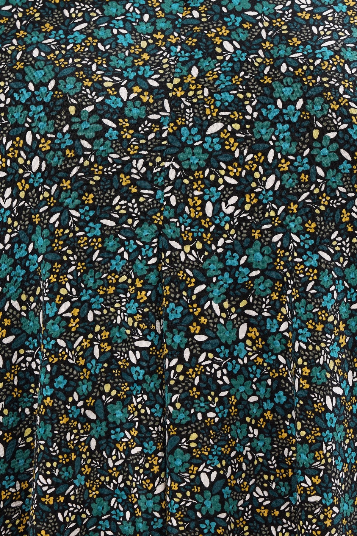 Büyük Beden V Yaka Uzun Kollu Çiçek Desenl T-shirt 322980