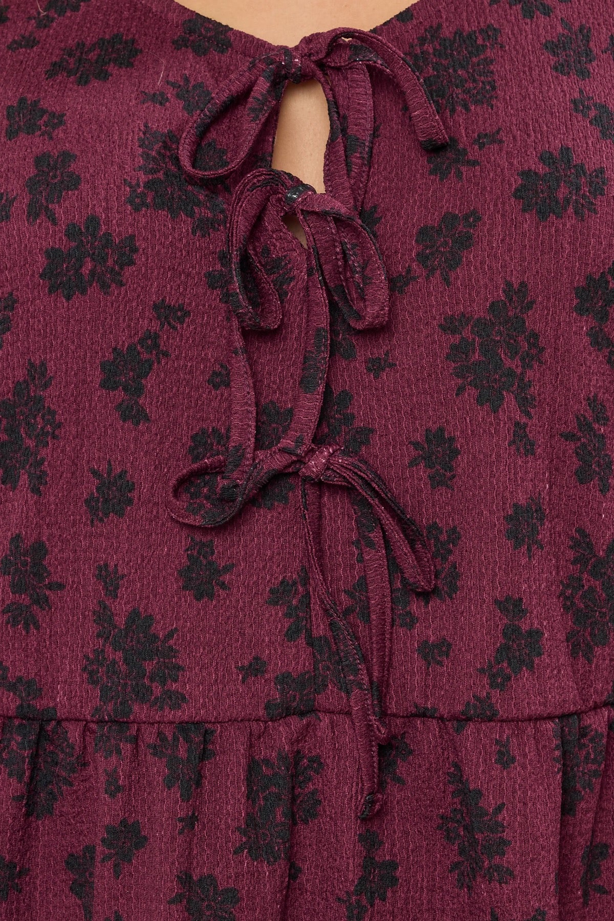 Büyük Beden Yaka Detaylı Uzun Kollu Bürümcük Kumaş Bluz 323003