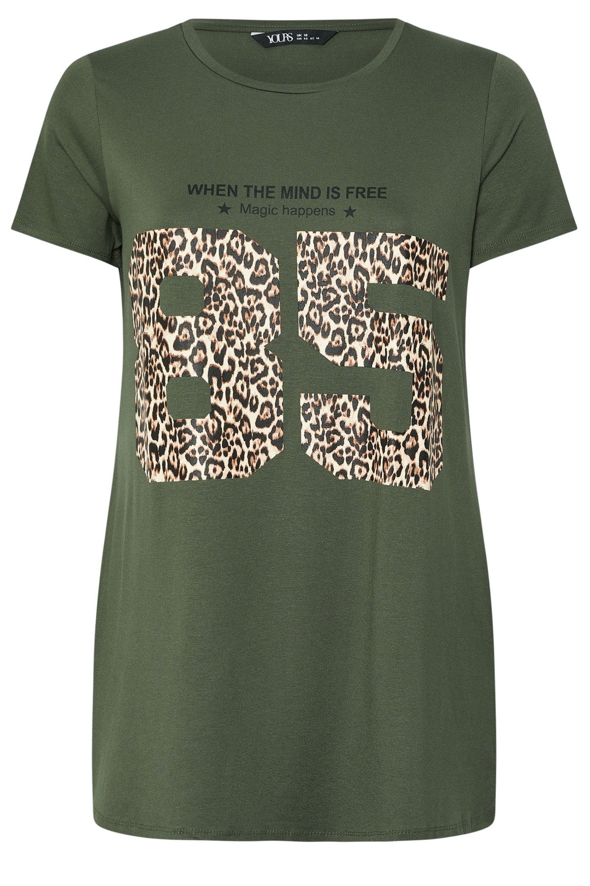 Büyük Beden Bisiklet Yaka Kısa Kollu Baskılı T-shirt 304172