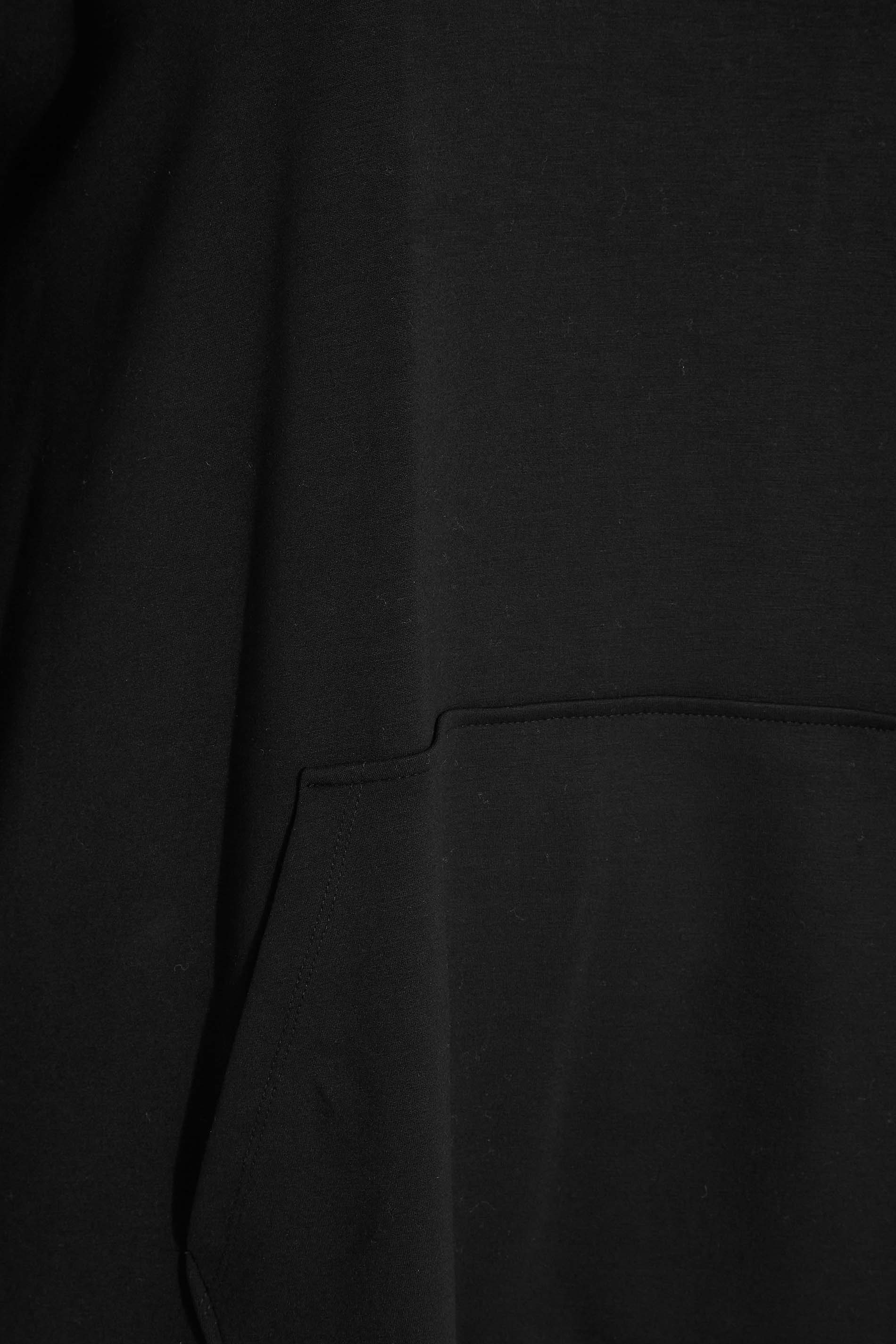 Büyük Beden Uzun Kollu Cepli Yanı Yırtmaçlı Kapüşonu Desenli Sweatshirt 300318