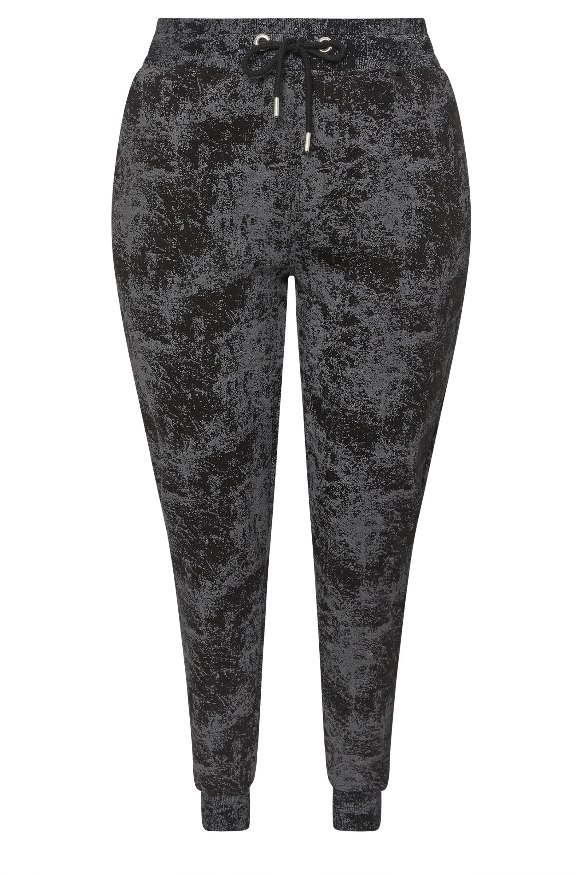 Büyük Beden Beli Büzgülü Dar Paça Cepli Desenli Pantolon 304056