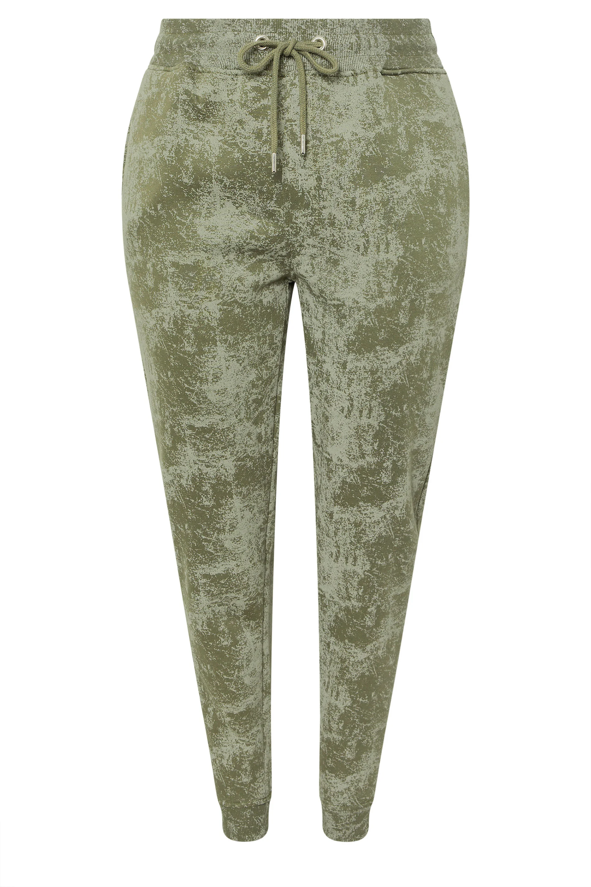 Büyük Beden Beli Büzgülü Dar Paça Cepli Desenli Pantolon 304055