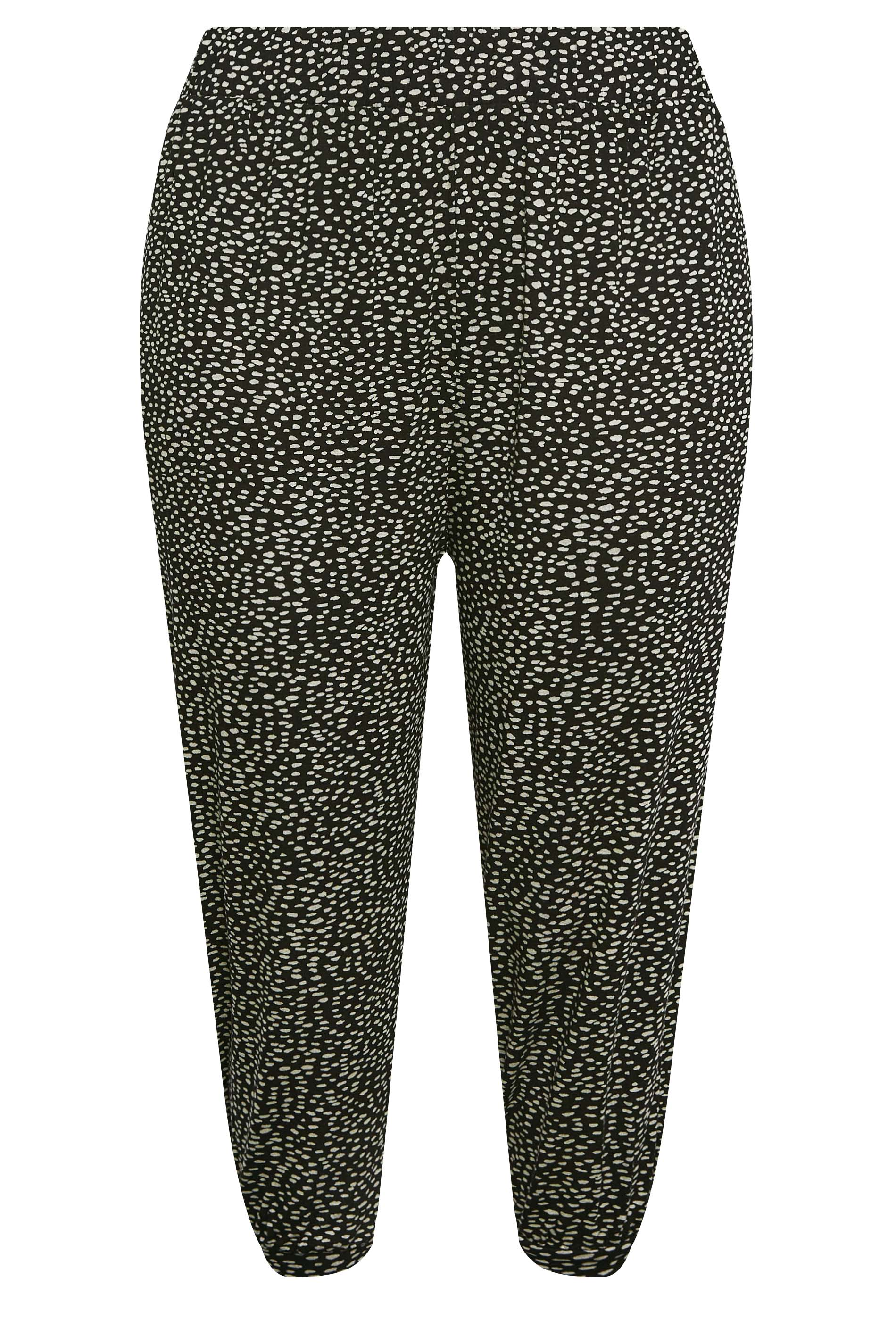 Büyük Beden Dar Paça Bilek Üstü Kısa Kesim Desenli Cepli Pantolon 302447