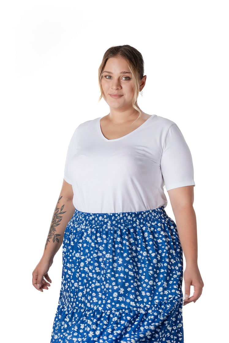 Büyük Beden Kısa Kol Basic T-shirt 12481903