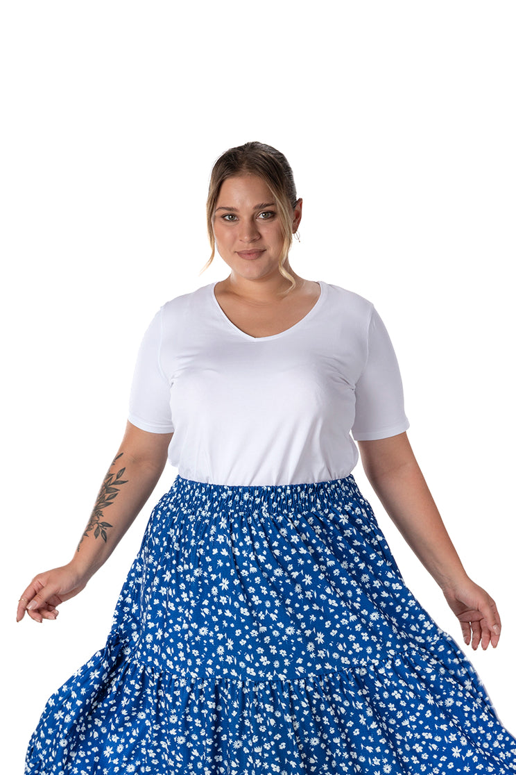 Büyük Beden Kısa Kol Basic T-shirt 12481903