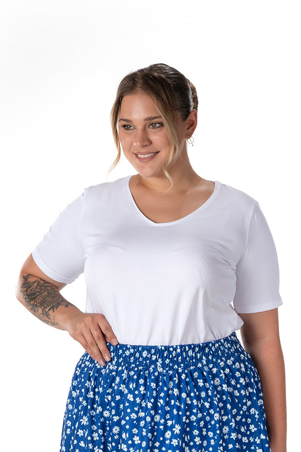 Büyük Beden Kısa Kol Basic T-shirt 12481903