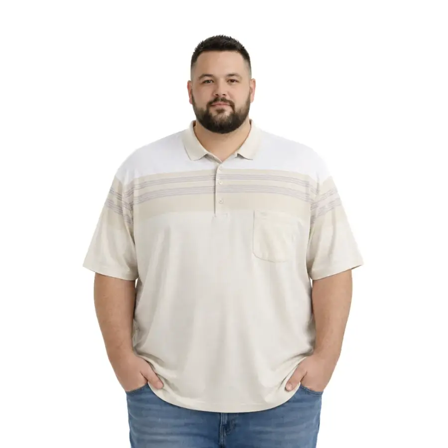 BattalModa büyük beden erkek polo yaka tişört örneği